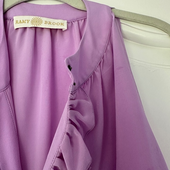 Lavender Ramy Brooke Ruffle Blouse - Picture 3 of 5